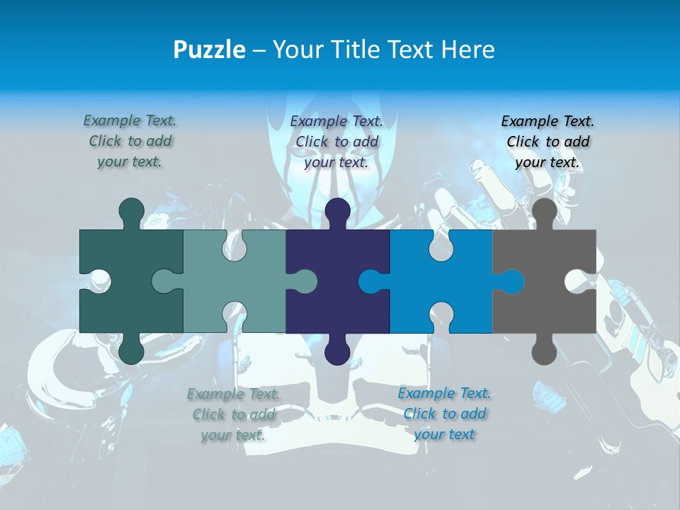 Female Cyborg PowerPoint Template