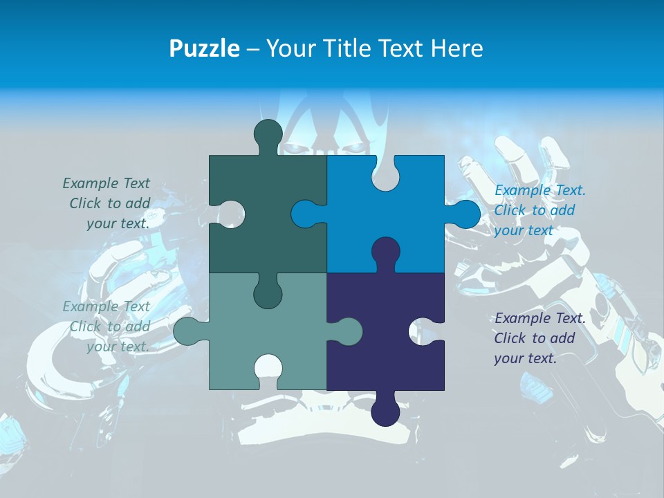 Female Cyborg PowerPoint Template