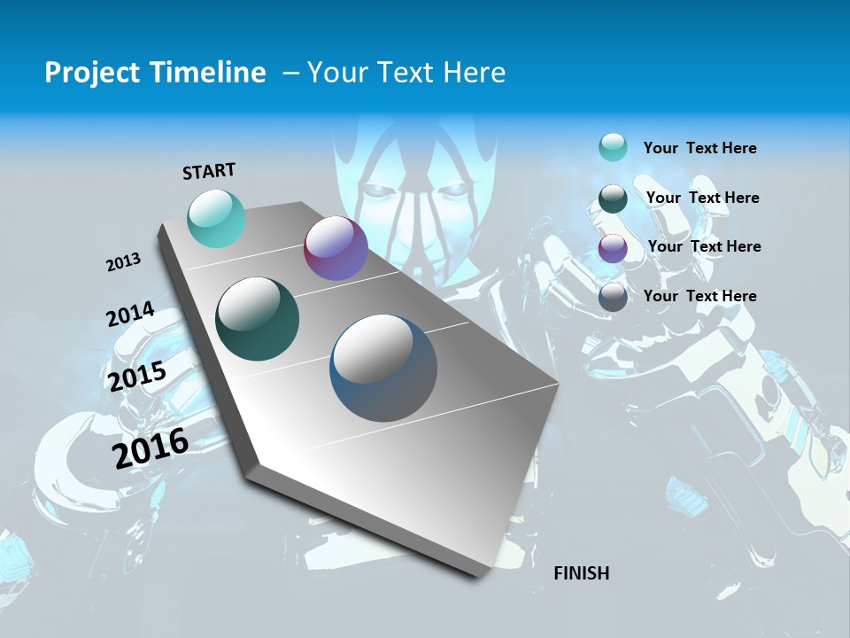 Female Cyborg PowerPoint Template