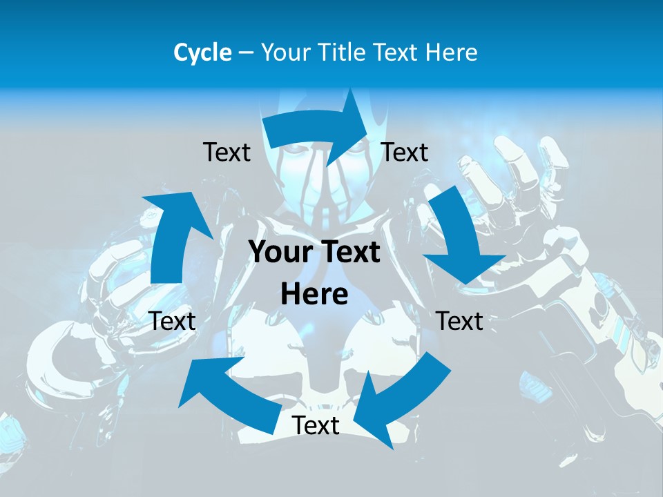 Female Cyborg PowerPoint Template