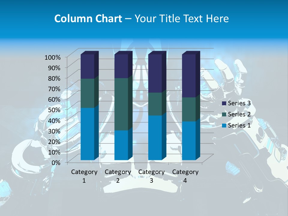 Female Cyborg PowerPoint Template