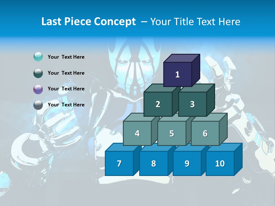 Female Cyborg PowerPoint Template