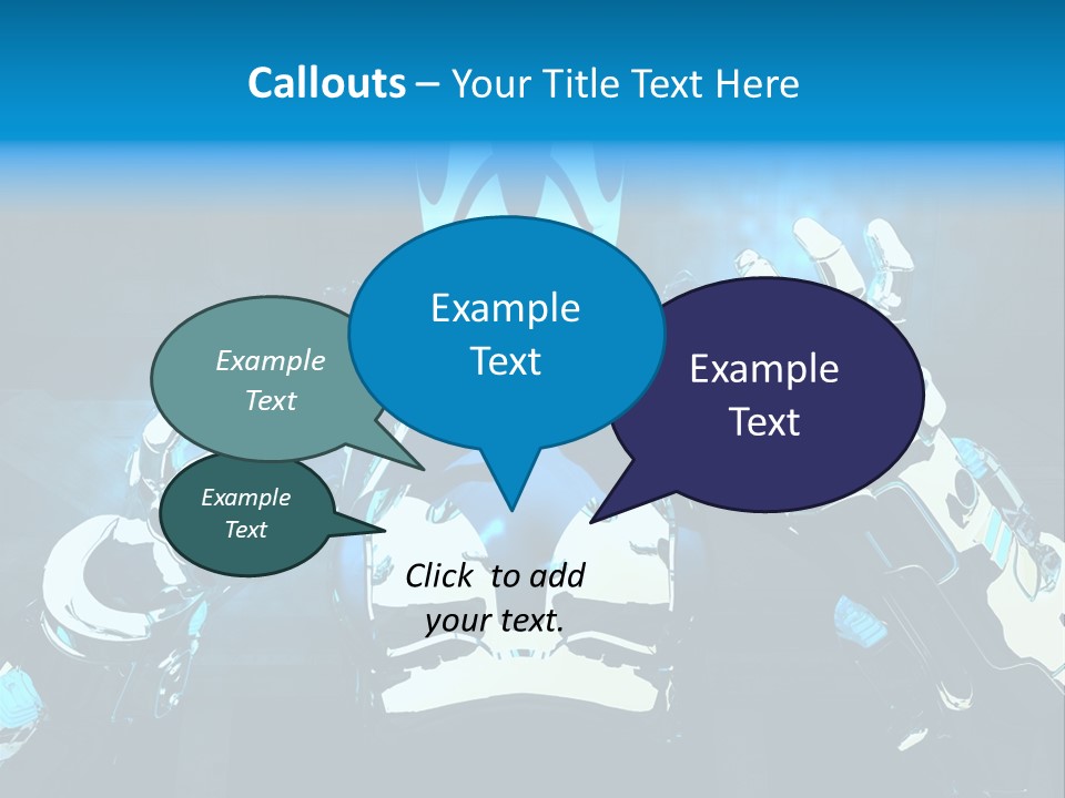 Female Cyborg PowerPoint Template