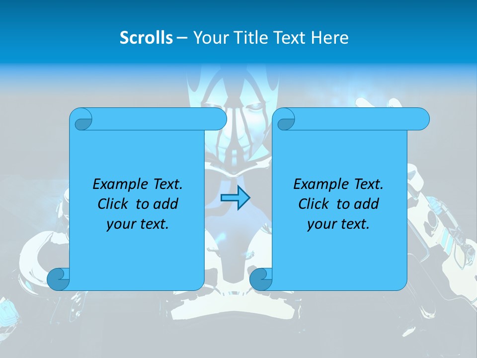 Female Cyborg PowerPoint Template