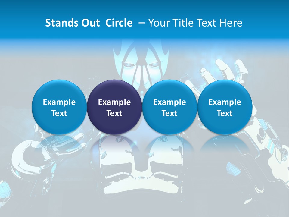 Female Cyborg PowerPoint Template