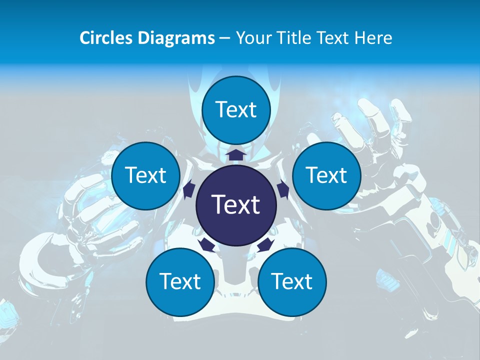 Female Cyborg PowerPoint Template