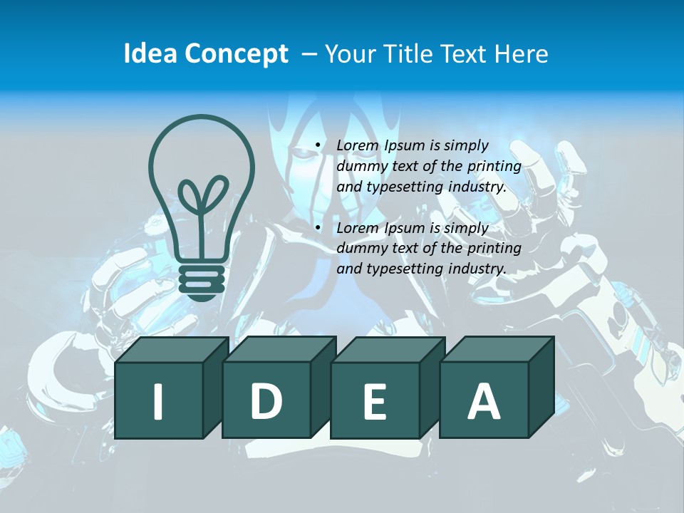 Female Cyborg PowerPoint Template