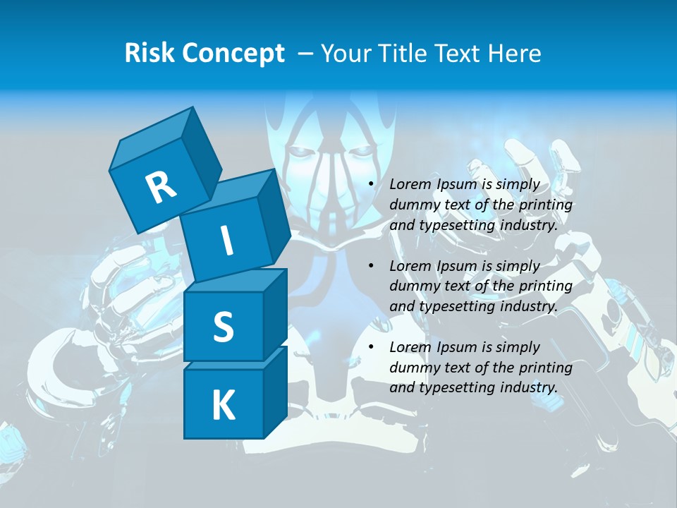 Female Cyborg PowerPoint Template