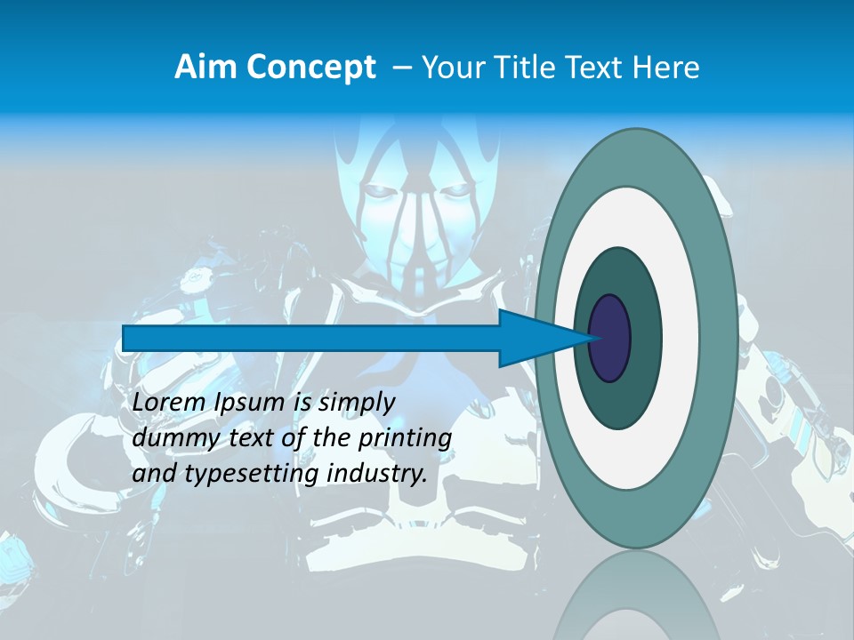 Female Cyborg PowerPoint Template