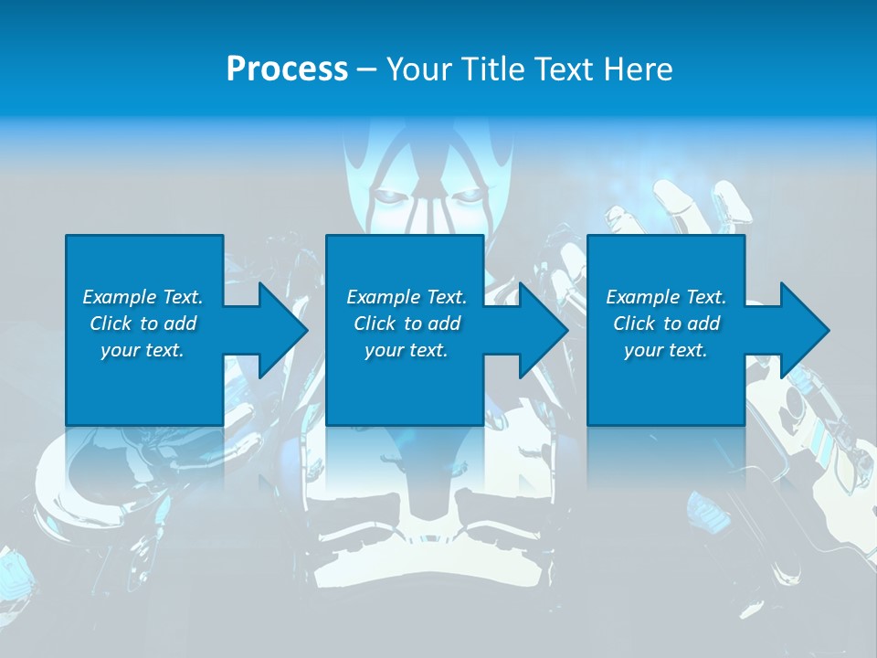 Female Cyborg PowerPoint Template