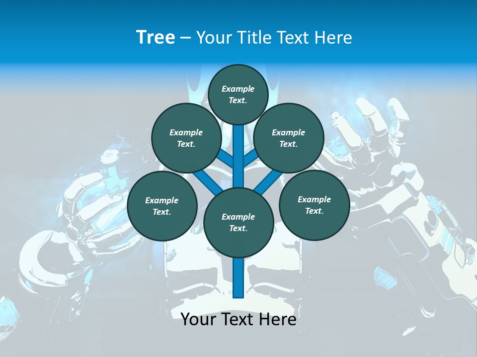 Female Cyborg PowerPoint Template