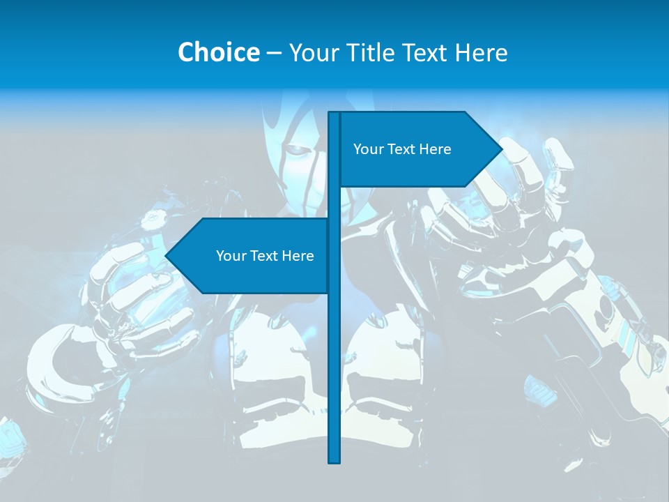 Female Cyborg PowerPoint Template