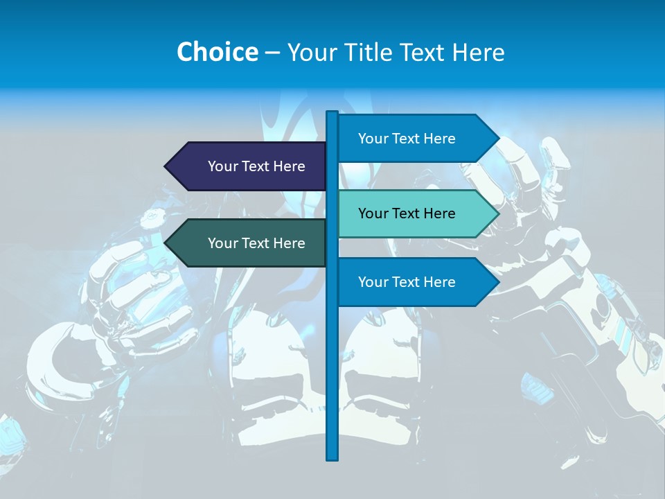 Female Cyborg PowerPoint Template