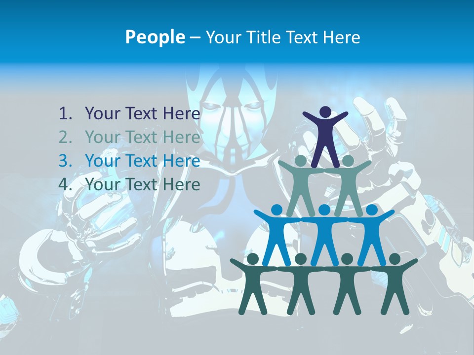 Female Cyborg PowerPoint Template