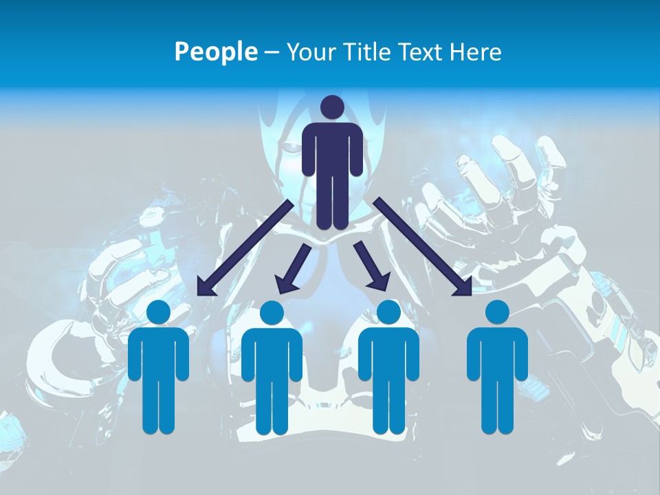 Female Cyborg PowerPoint Template