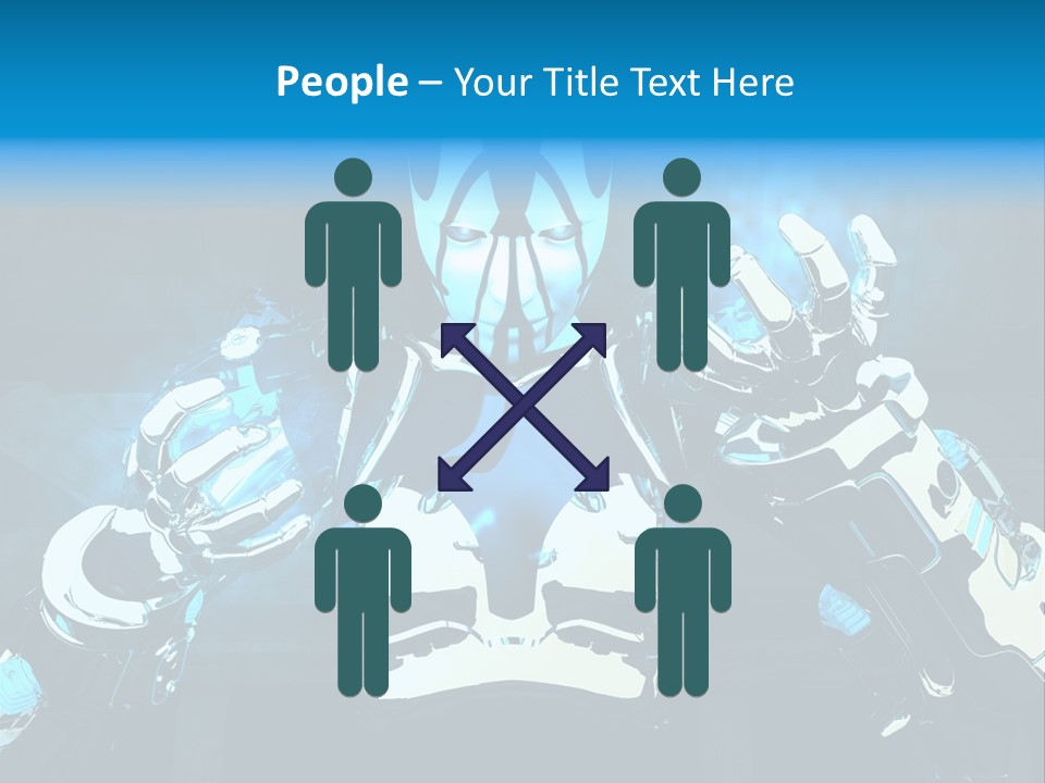 Female Cyborg PowerPoint Template