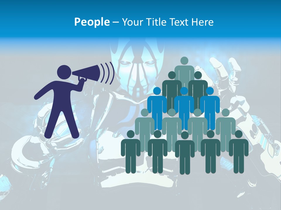 Female Cyborg PowerPoint Template