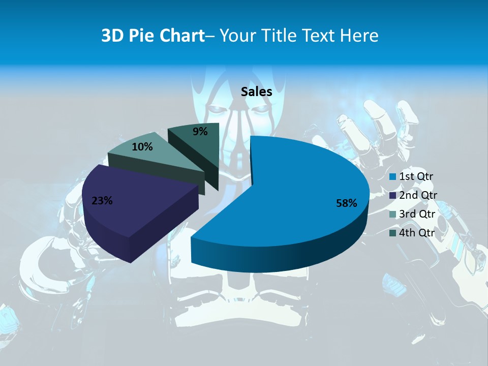 Female Cyborg PowerPoint Template