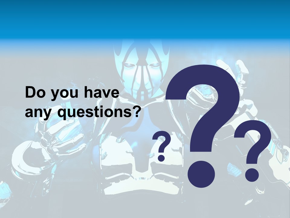 Female Cyborg PowerPoint Template