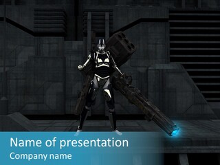 Tech Cyberspace Scifi PowerPoint Template