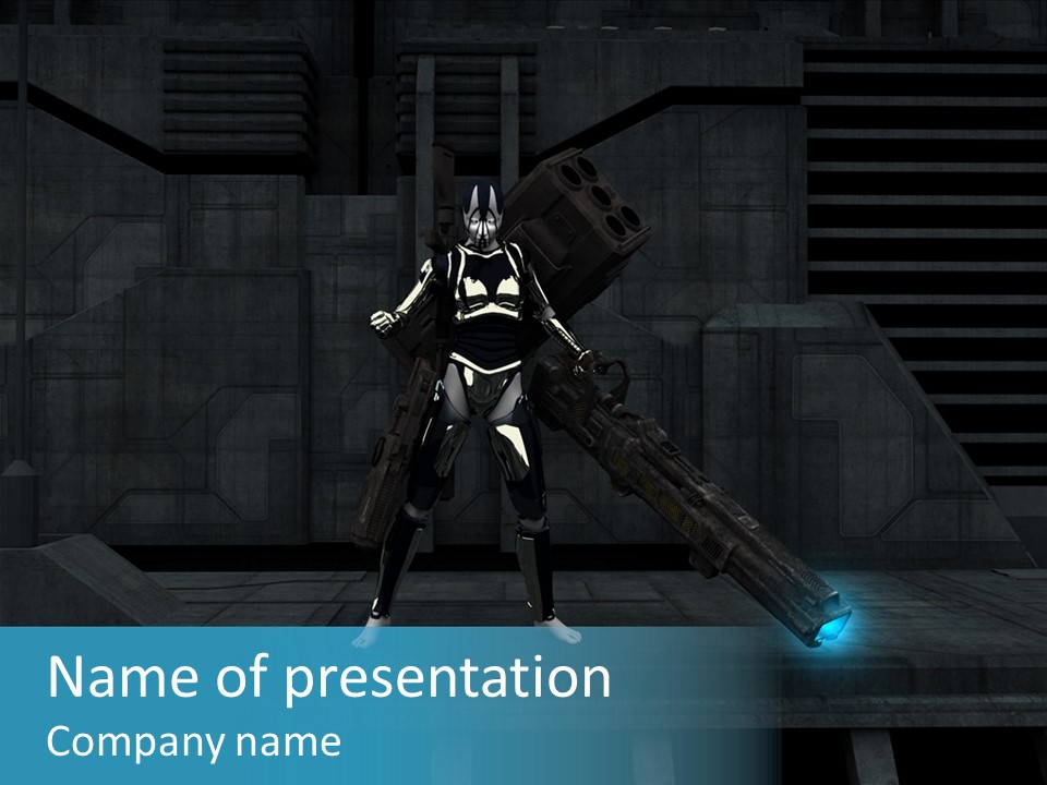 Tech Cyberspace Scifi PowerPoint Template