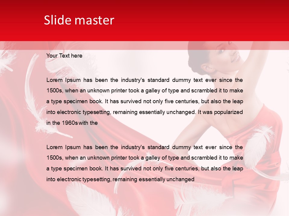 Red Wedding Dress PowerPoint Template