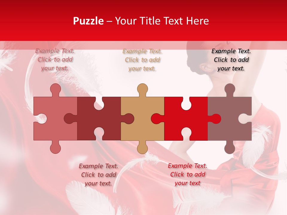 Red Wedding Dress PowerPoint Template