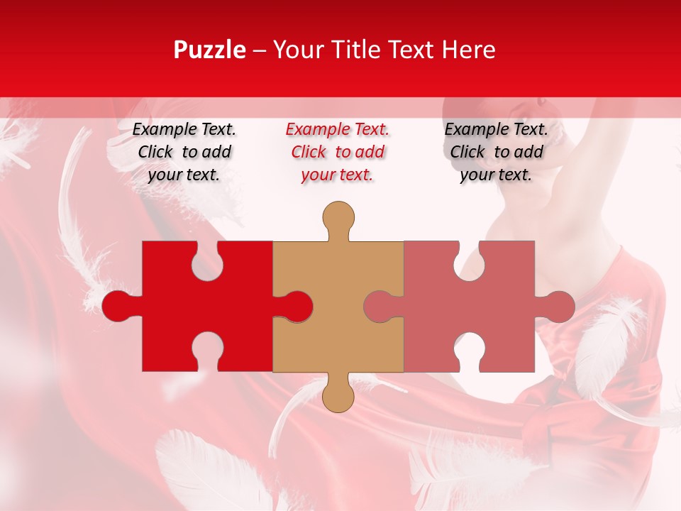 Red Wedding Dress PowerPoint Template