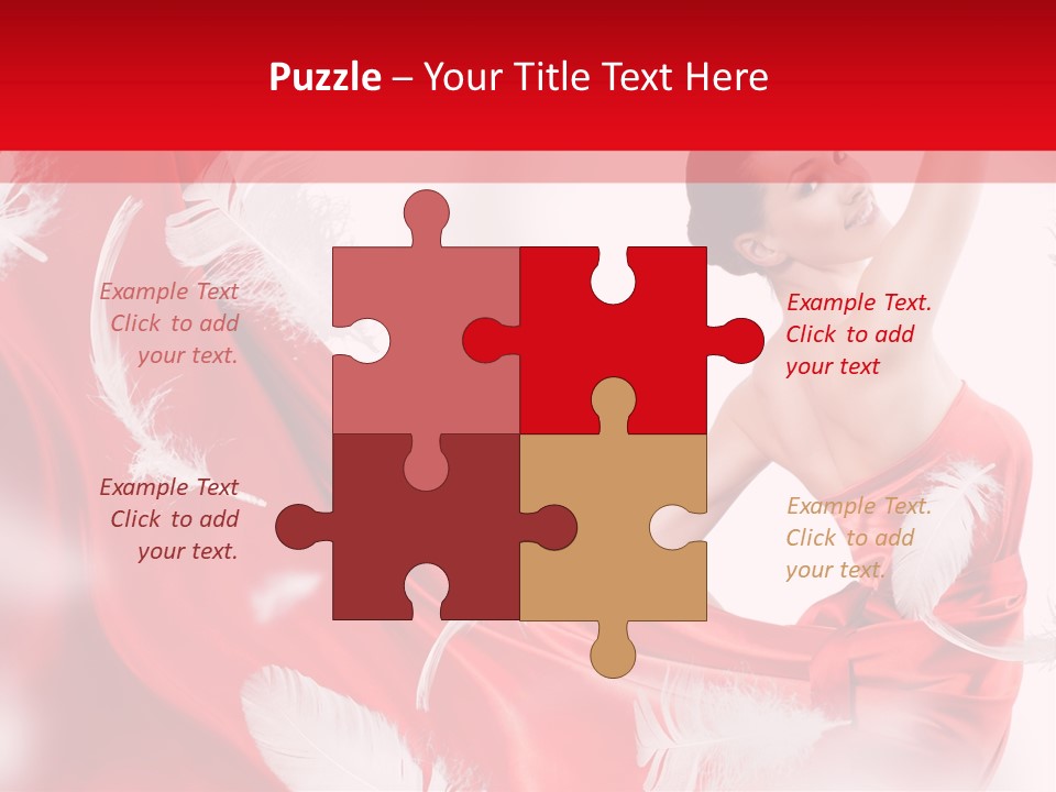 Red Wedding Dress PowerPoint Template