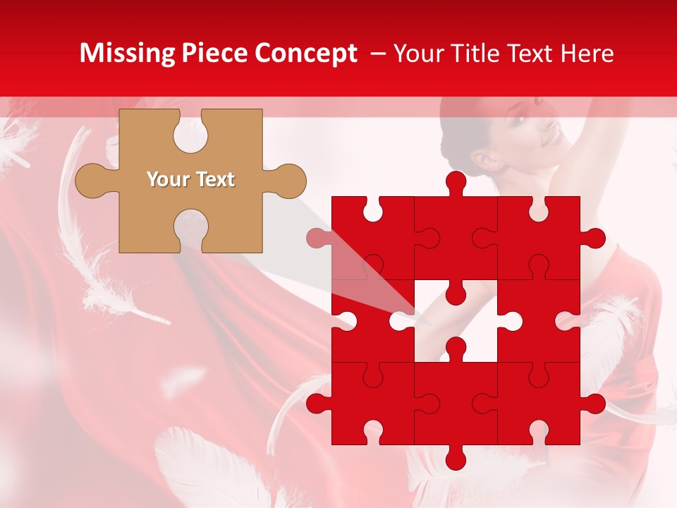 Red Wedding Dress PowerPoint Template