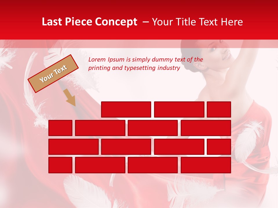 Red Wedding Dress PowerPoint Template