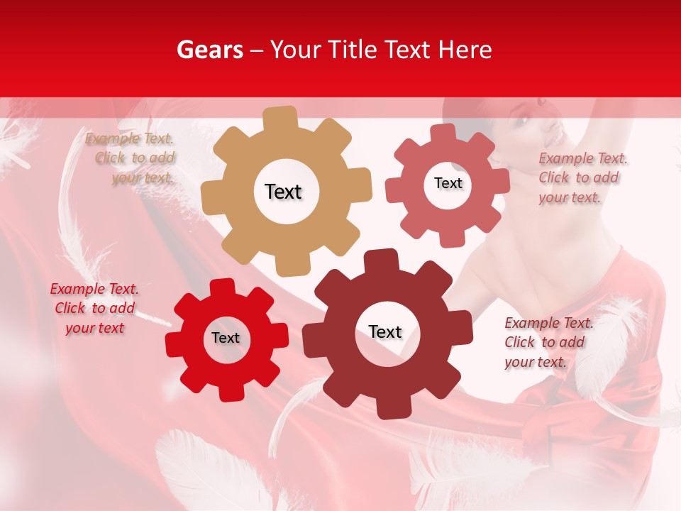 Red Wedding Dress PowerPoint Template
