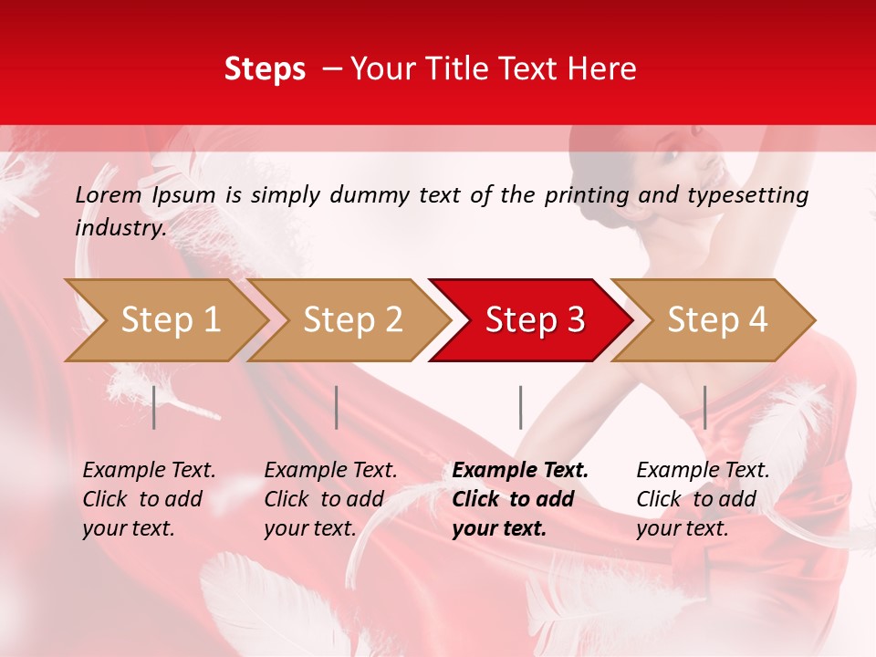 Red Wedding Dress PowerPoint Template