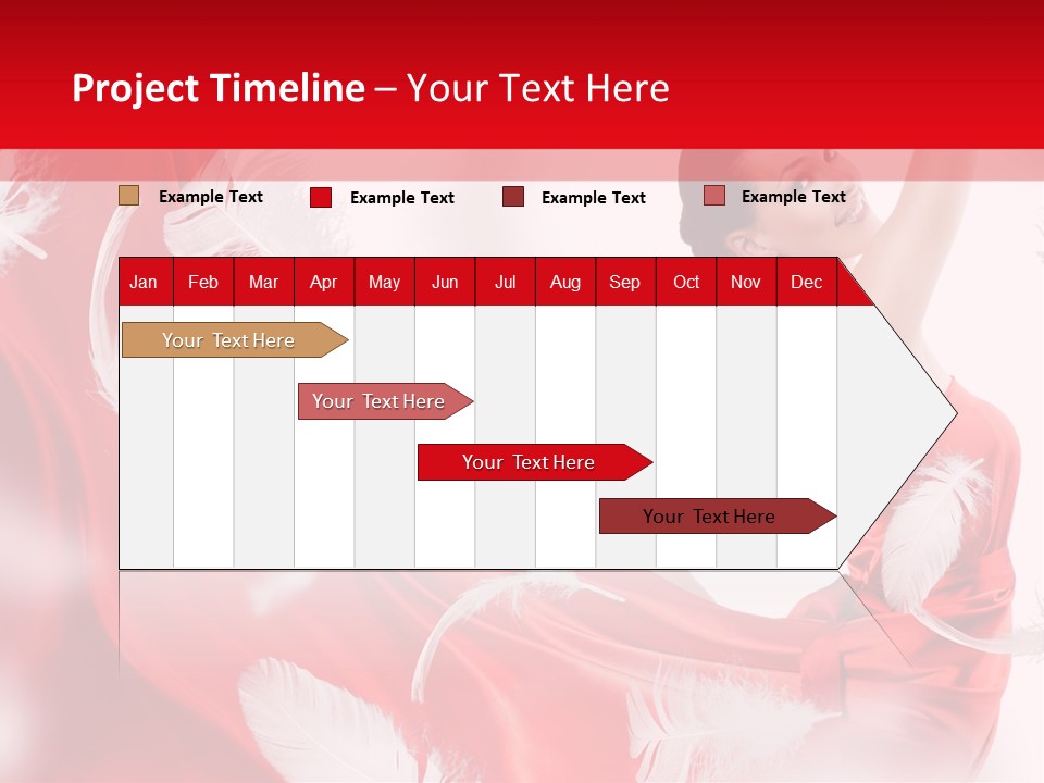 Red Wedding Dress PowerPoint Template