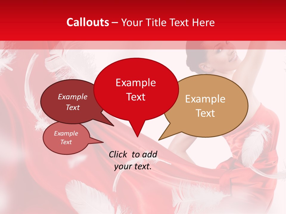 Red Wedding Dress PowerPoint Template