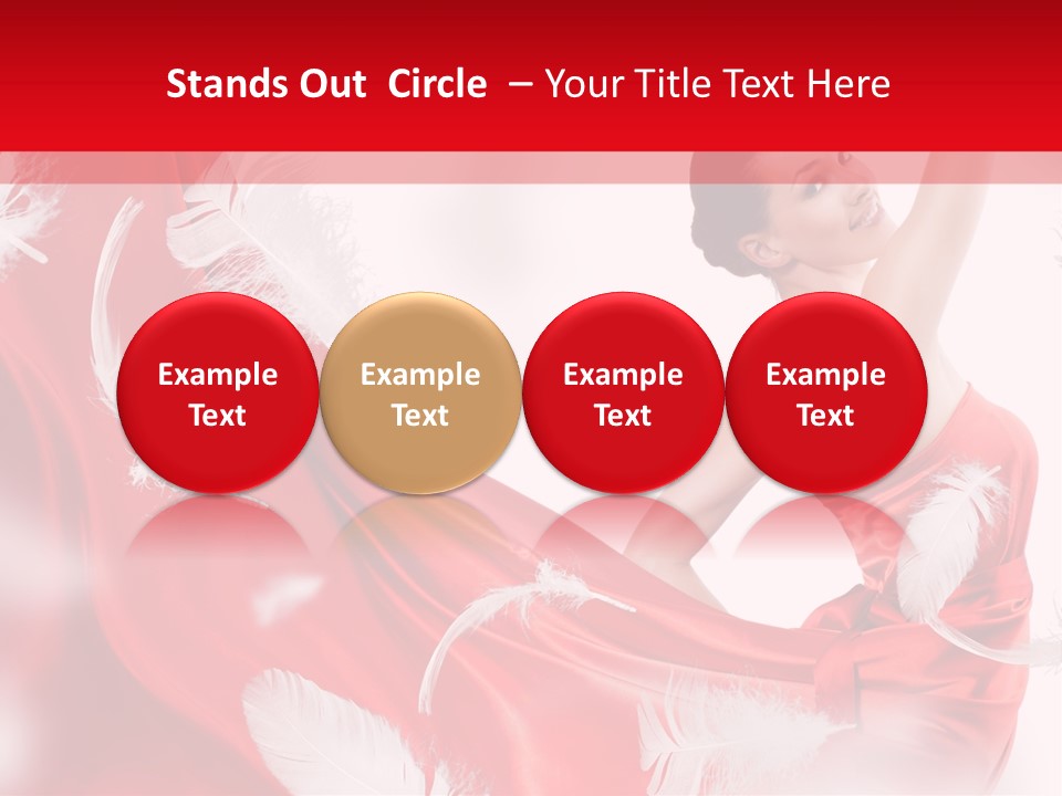 Red Wedding Dress PowerPoint Template