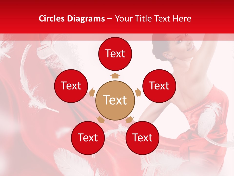 Red Wedding Dress PowerPoint Template