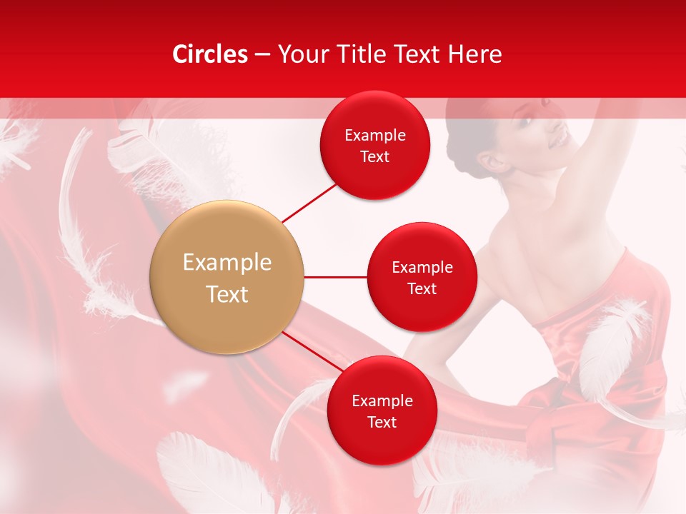 Red Wedding Dress PowerPoint Template