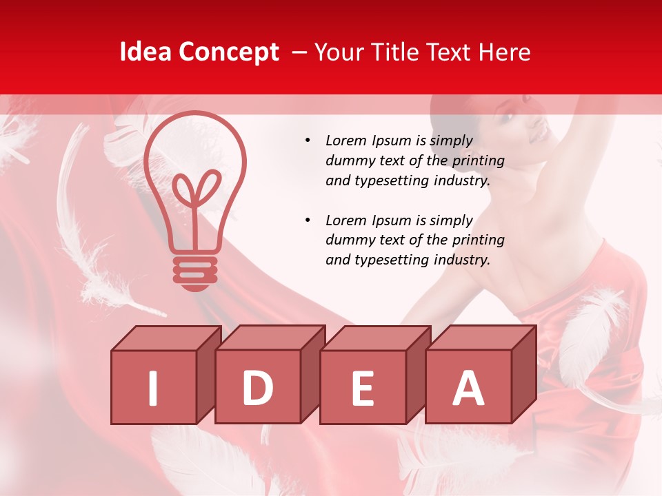 Red Wedding Dress PowerPoint Template