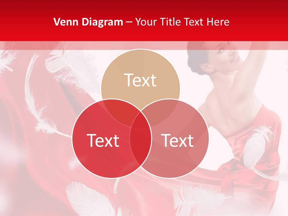 Red Wedding Dress PowerPoint Template
