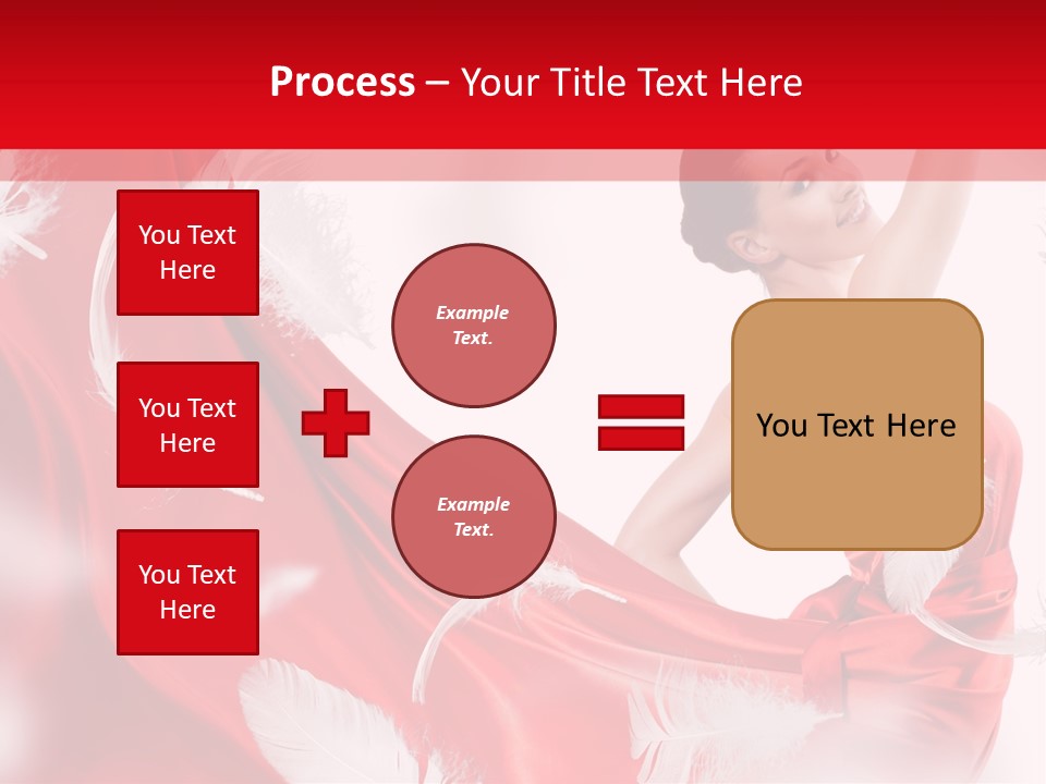 Red Wedding Dress PowerPoint Template