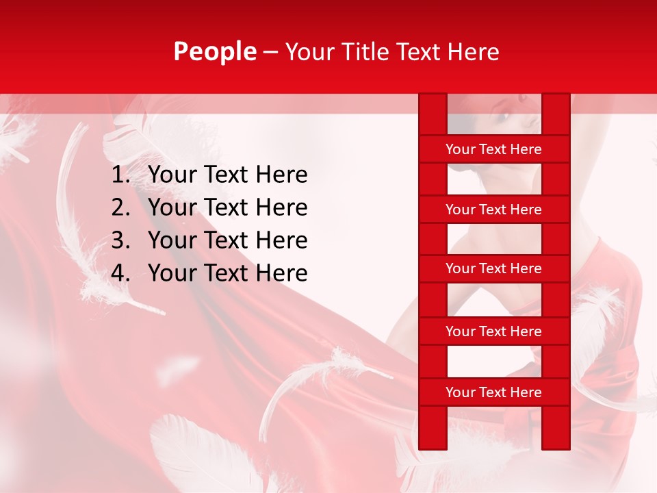 Red Wedding Dress PowerPoint Template