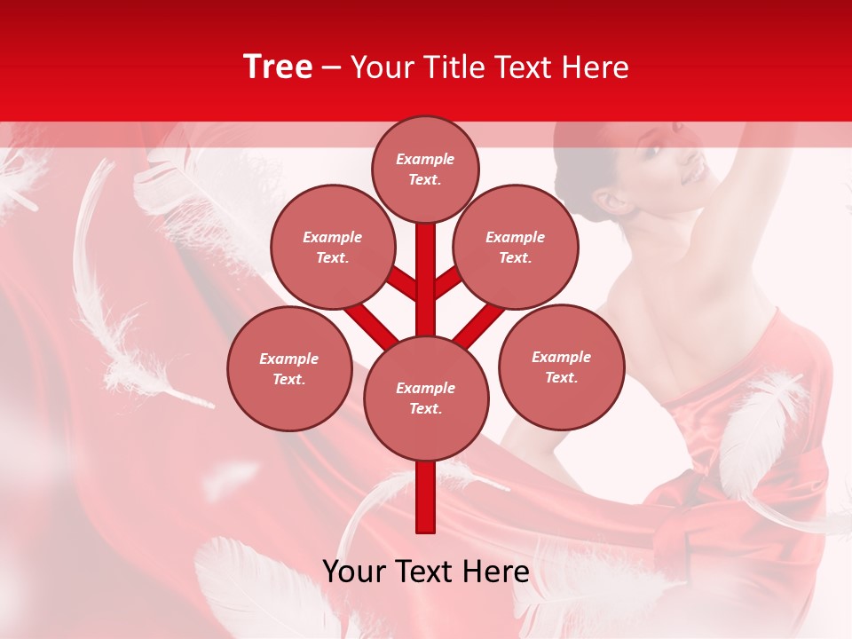 Red Wedding Dress PowerPoint Template