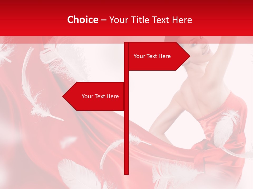 Red Wedding Dress PowerPoint Template