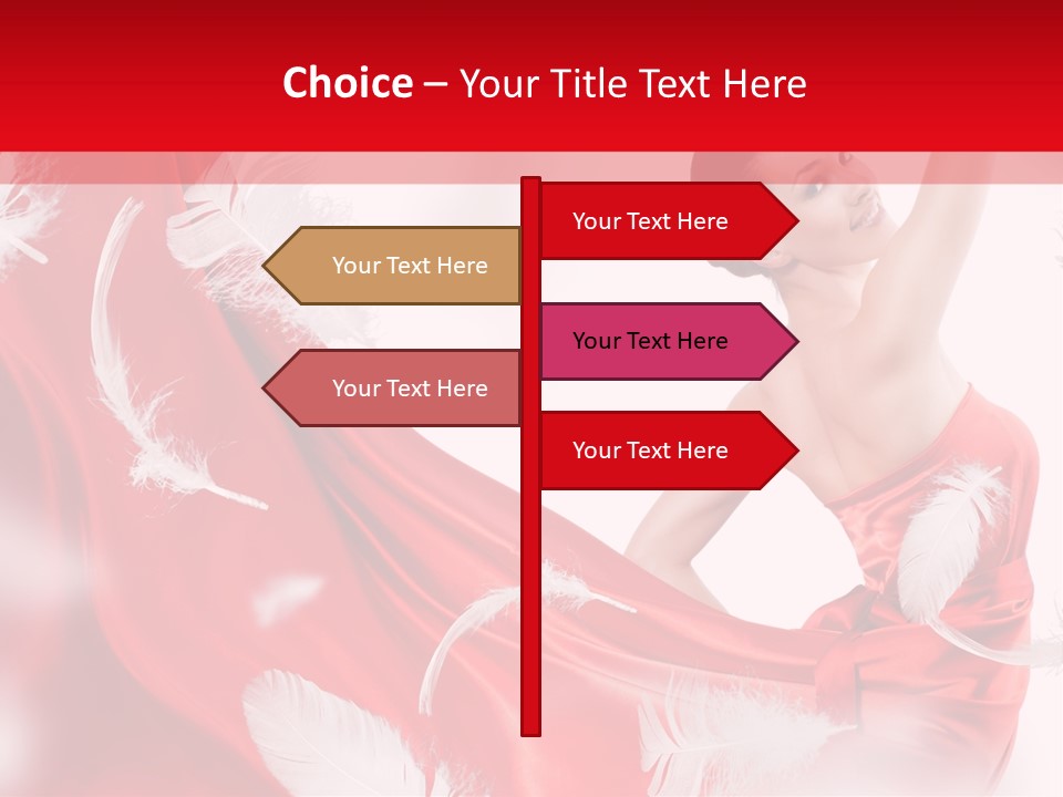 Red Wedding Dress PowerPoint Template