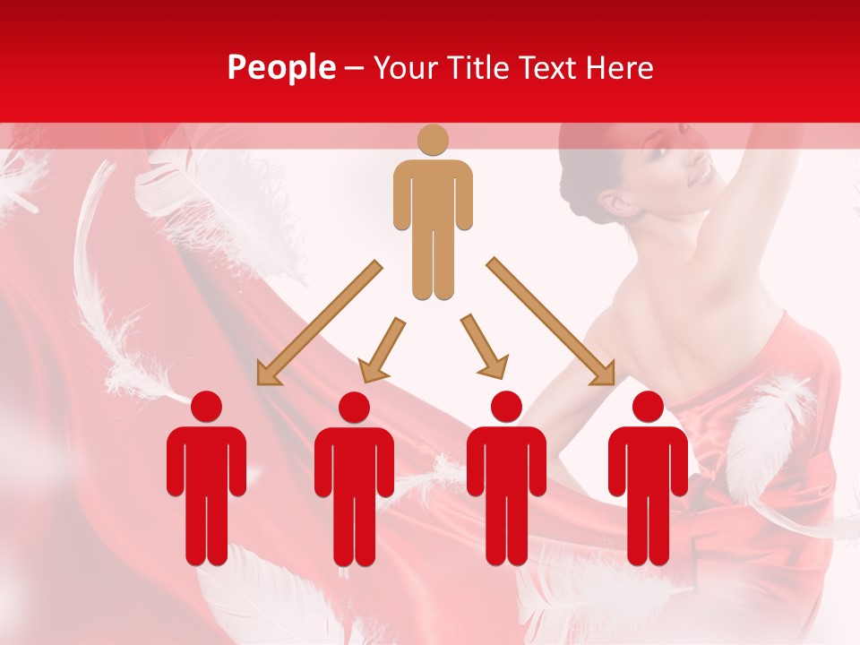 Red Wedding Dress PowerPoint Template