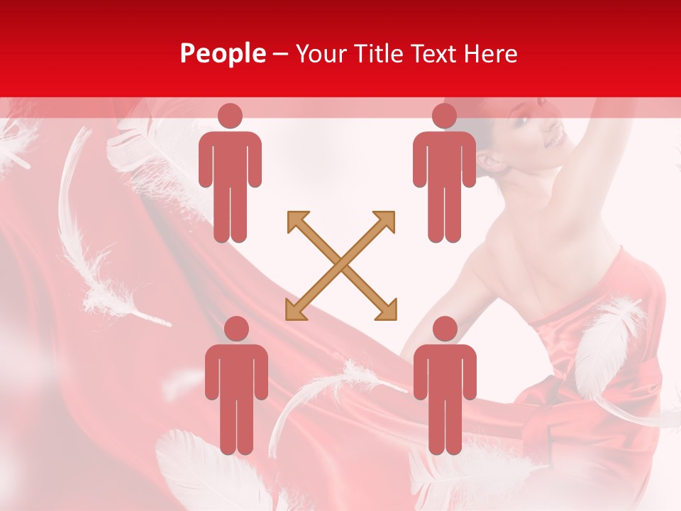 Red Wedding Dress PowerPoint Template