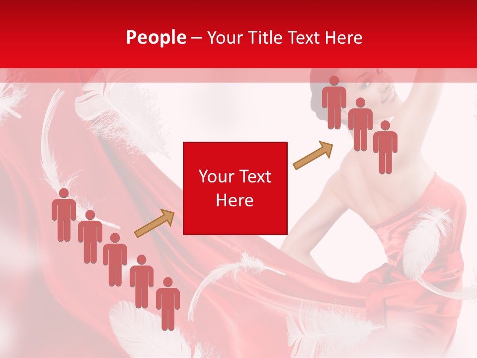 Red Wedding Dress PowerPoint Template