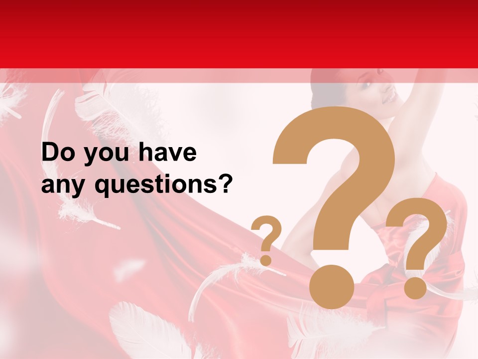 Red Wedding Dress PowerPoint Template