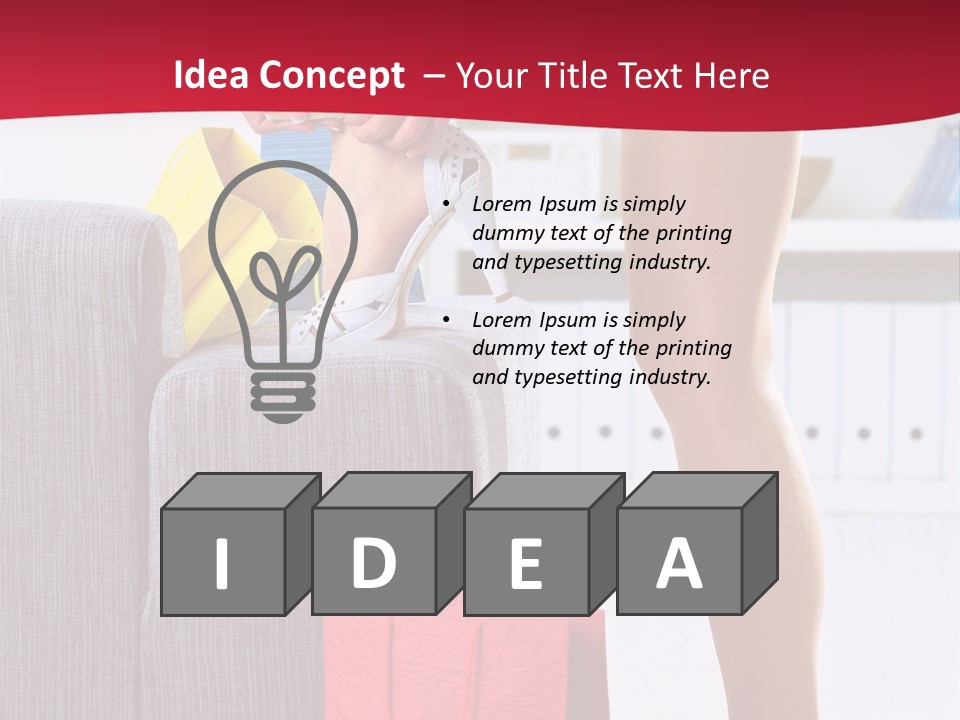 Woman Legs In Stocking PowerPoint Template